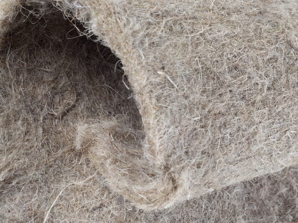 Hemp fiber nonwoven mats