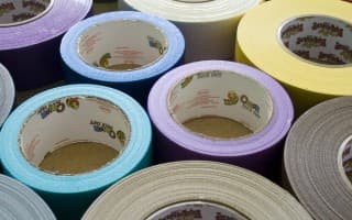 Taping a house together