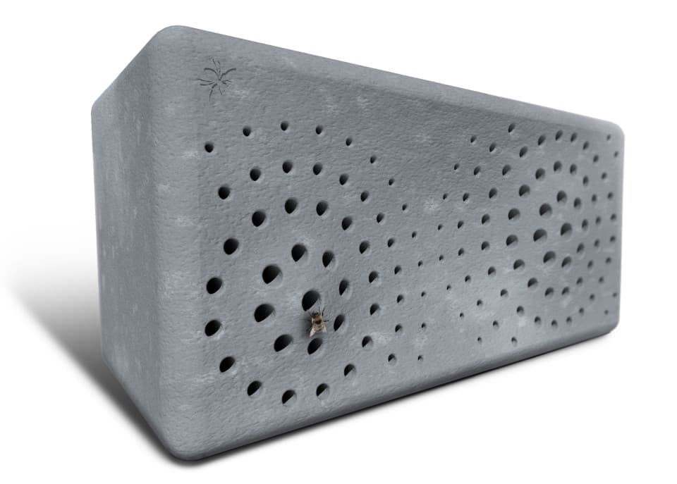 Concrete insect hotel