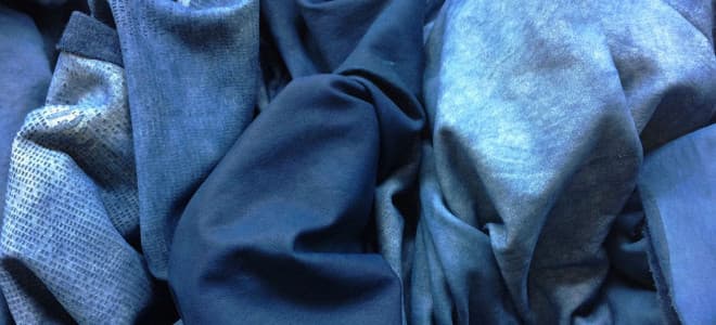 Indigo leather