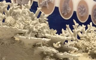 Realistic 3D printed concrete coral reefs