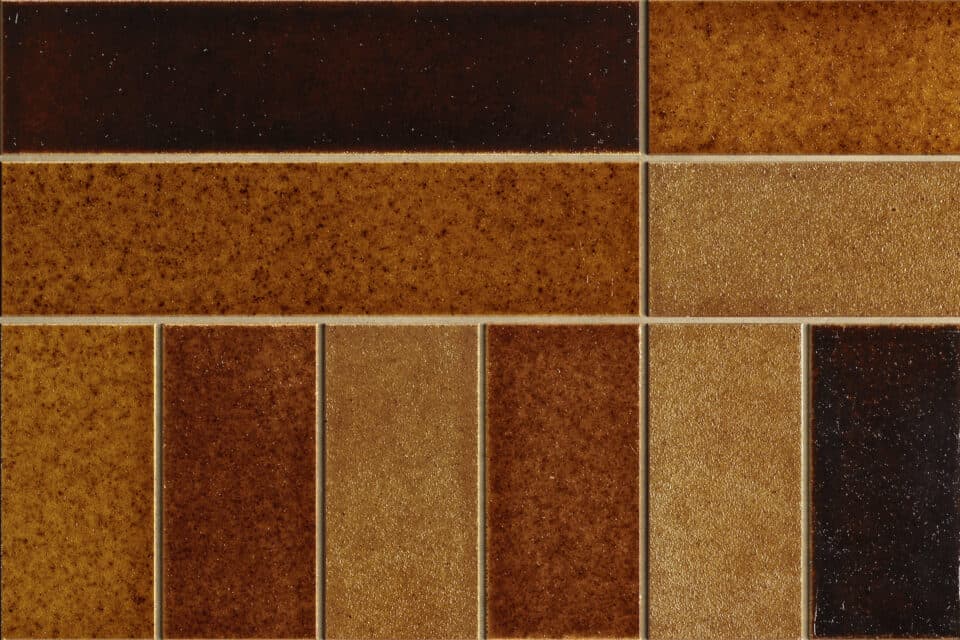 ExCinere® Volcanic ash–glazed porcelain tiles