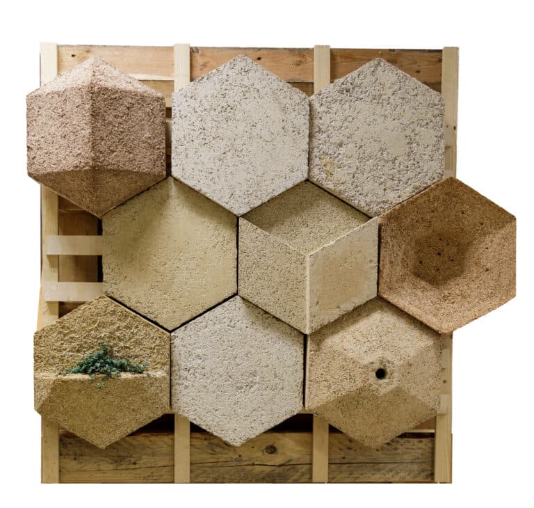 Hempcrete façade element