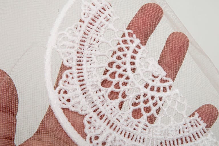 Lace 3D print on tulle