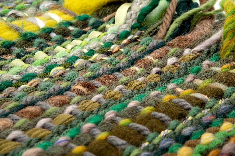 Woven recycled material
