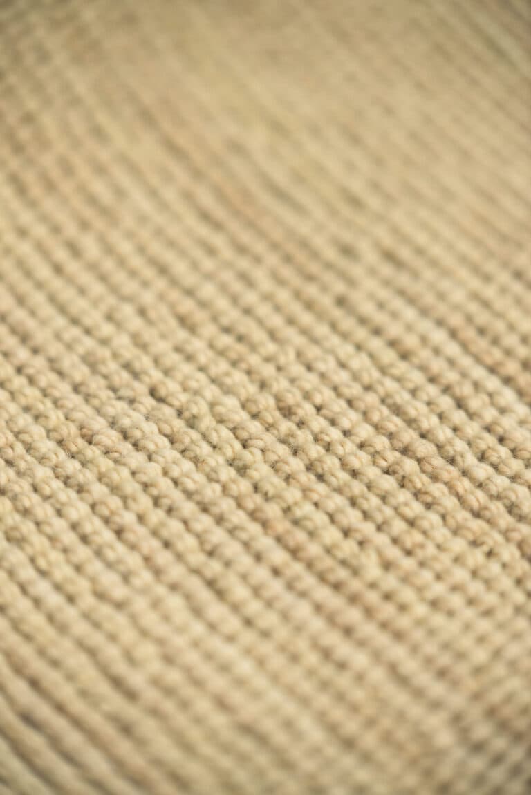 Seaweed dyed woolen carpet
