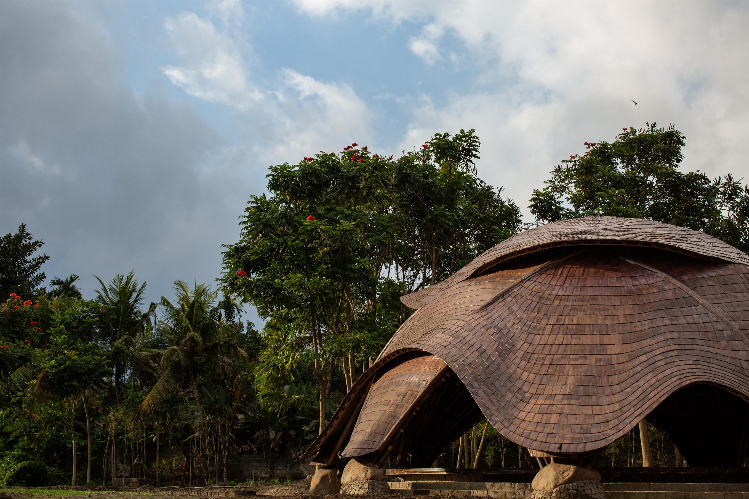 Five Copper Petals Dramatically Enclose a Bamboo Yoga Studio in a Lush Bali  Village — Colossal