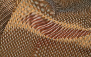 Checked copper fabric
