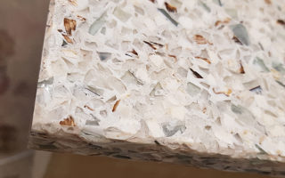 Recycled glass surfaces