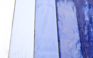 Glazed Ceramics in Various Blue