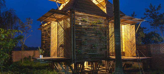 A Blooming Bamboo House