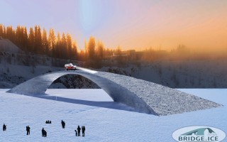 Da Vinci’s Ice Bridge Under Construction