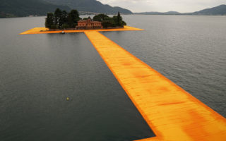 Christo Unveils a Golden Walk on Water