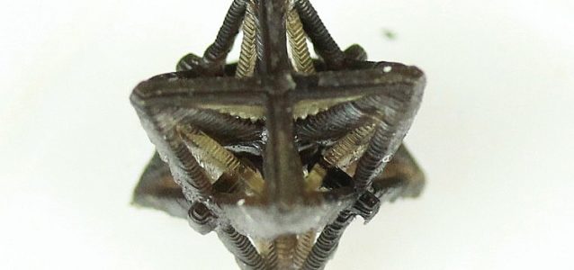 3D printed metamaterial shrinks when heated