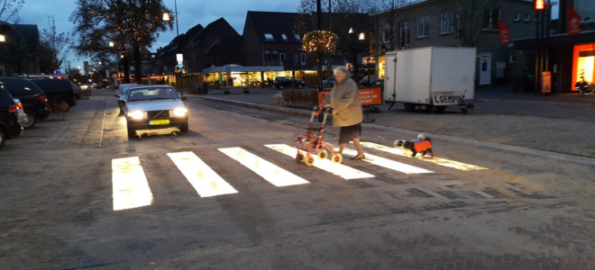 World’s first lighted zebra crossing in the Netherlands