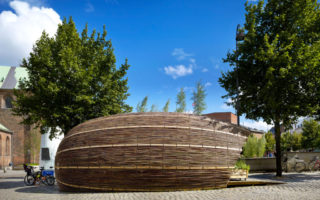 The Green Embassy made from willow and plastic
