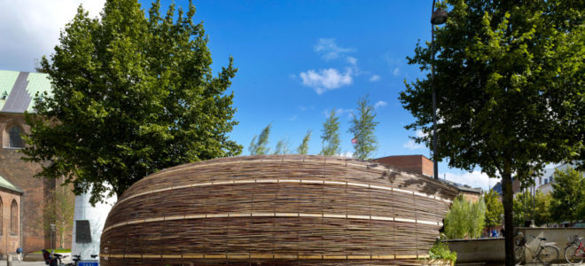 The Green Embassy made from willow and plastic