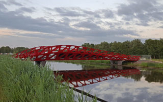 Symbio Bridge made with fibreglass reinforced plastic and steel