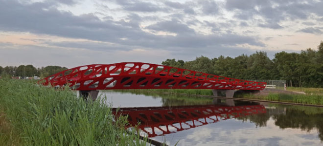 Symbio Bridge made with fibreglass reinforced plastic and steel