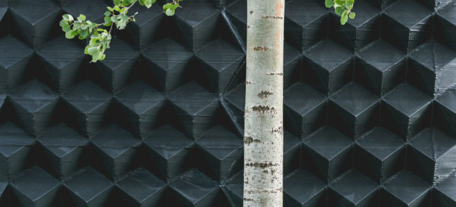 Adaptable and circular 3D design façade from recycled plastic