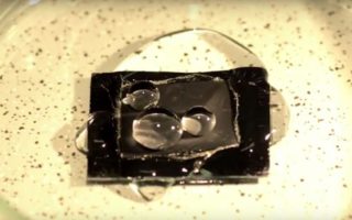 Water-repellent material sheds like a snake when damaged