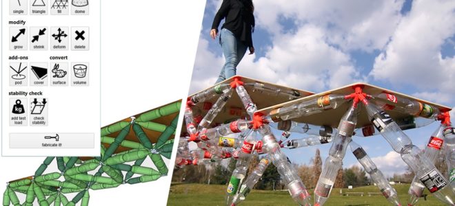 TrussFab: creating large-scale structures from PET bottles