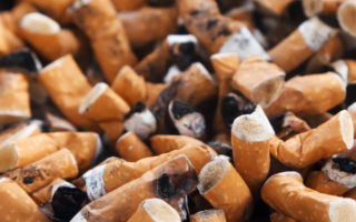 Building roads and houses with cigarette butts