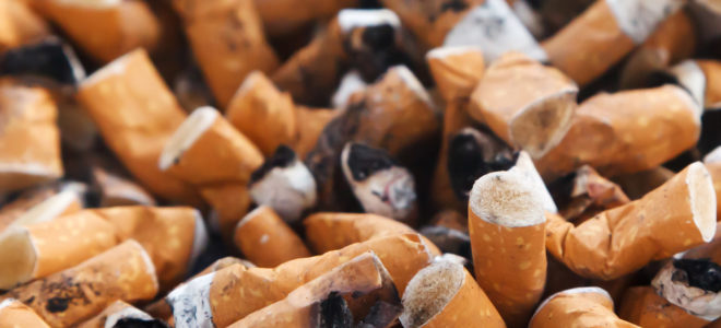 Building roads and houses with cigarette butts