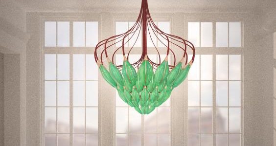 Exhale: a bionic chandelier that uses algae to clean the air