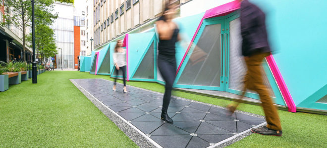 Energy-generating pavement turns footsteps in electricity