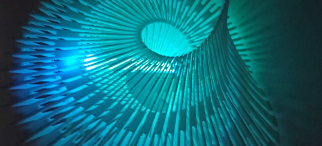 3D printed seismic LED light is made from recycled polymer