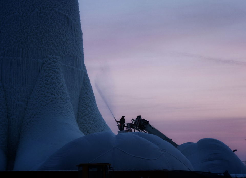 The world’s highest ice tower from ice composite and other ice ...