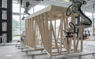 Building with robots using Spatial Timber Assemblies method