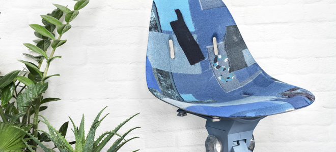 Furniture made from waste clothes and other post-consumer materials