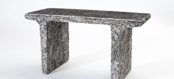 Shredded: furniture made from shredded documents and magazines