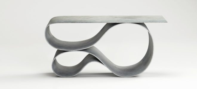 Table series are made from Concrete Canvas