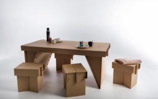 Constructing furniture and tents with cardboard
