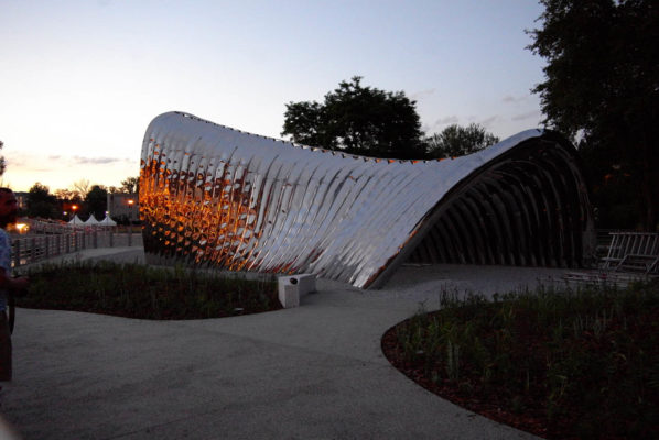 NAWA pavilion is made from inflated steel arches - MaterialDistrict