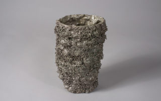 Bronze vessels made from recycled polystyrene packaging