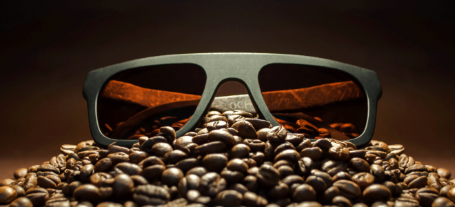 Shield you eyes sustainably from the sun with coffee sunglasses
