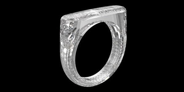 Growing and cutting a carbon neutral diamond ring