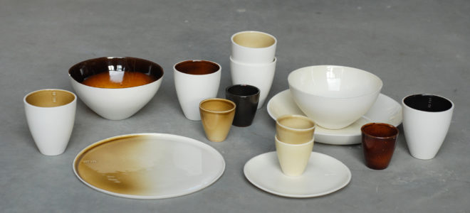 Tableware glazed with Rotterdam’s dirty air