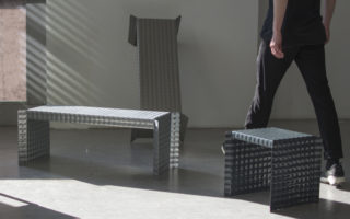 Furniture made with 2mm thick aluminium sheets