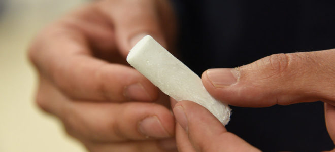 Cellulose-based foam insulates better than Styrofoam