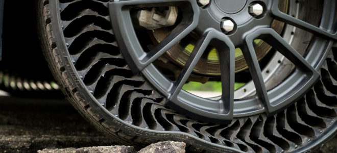 Composite airless car tires in five years
