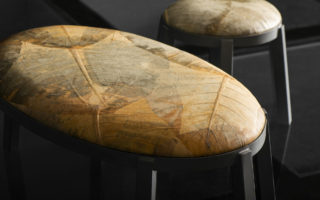 Furniture made from leaf leather