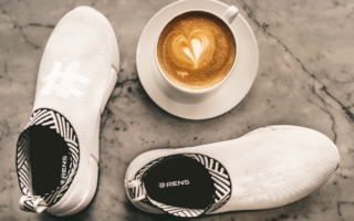Waterproof shoes made of recycled coffee