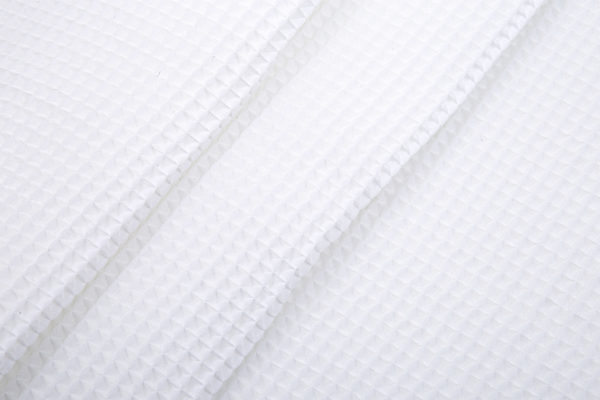 White Poly Chiffon Waffle Wave 1079 – Fabrics4Fashion