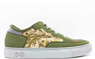Vegan sneakers made from cannabis leaves