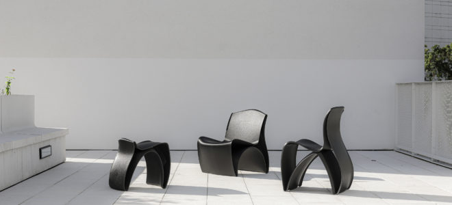 3D printed furniture made from Belgian plastic waste